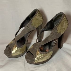 Nine West Cynthia Dark Grey Sequin Heel